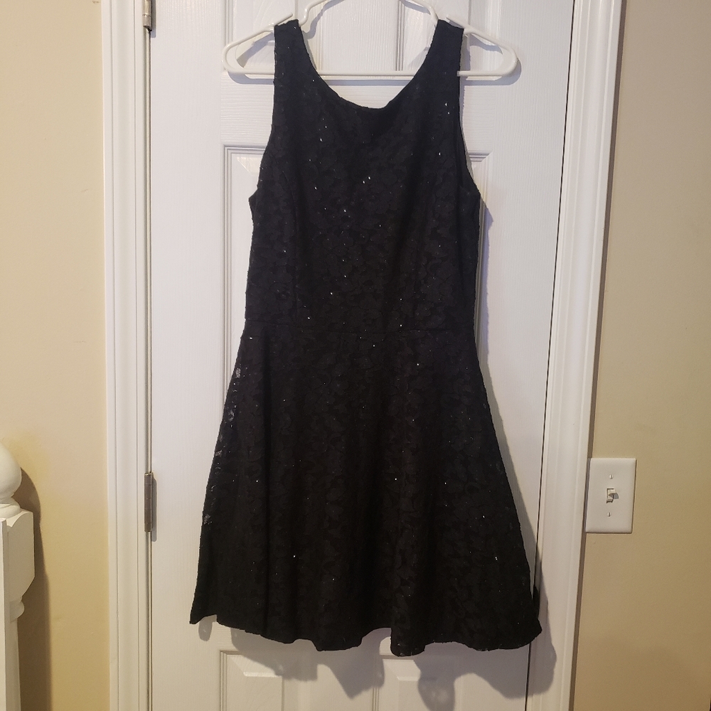 Speechless Black lace sparkle dress